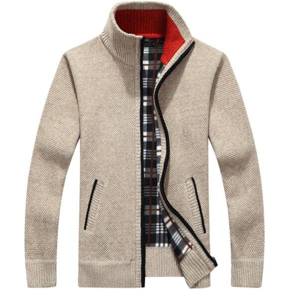 Other - Shawl Collar Cardigan - Slim Fit Button Cable Knit